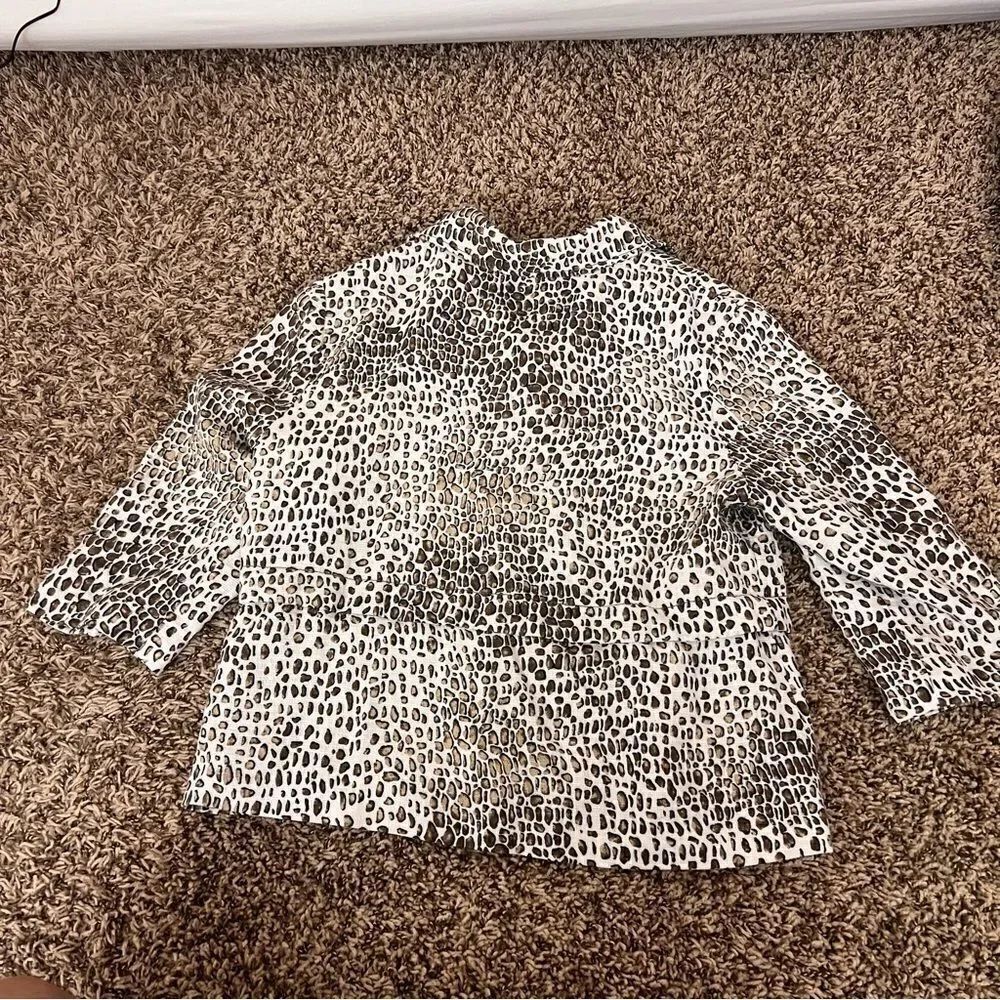Pendleton Linen Blend Animal Print Jacket - Picture 3 of 6